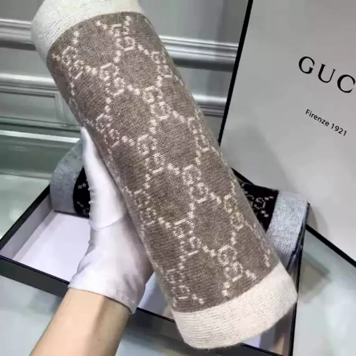 GUCCI ニットジャカードマフラー 男